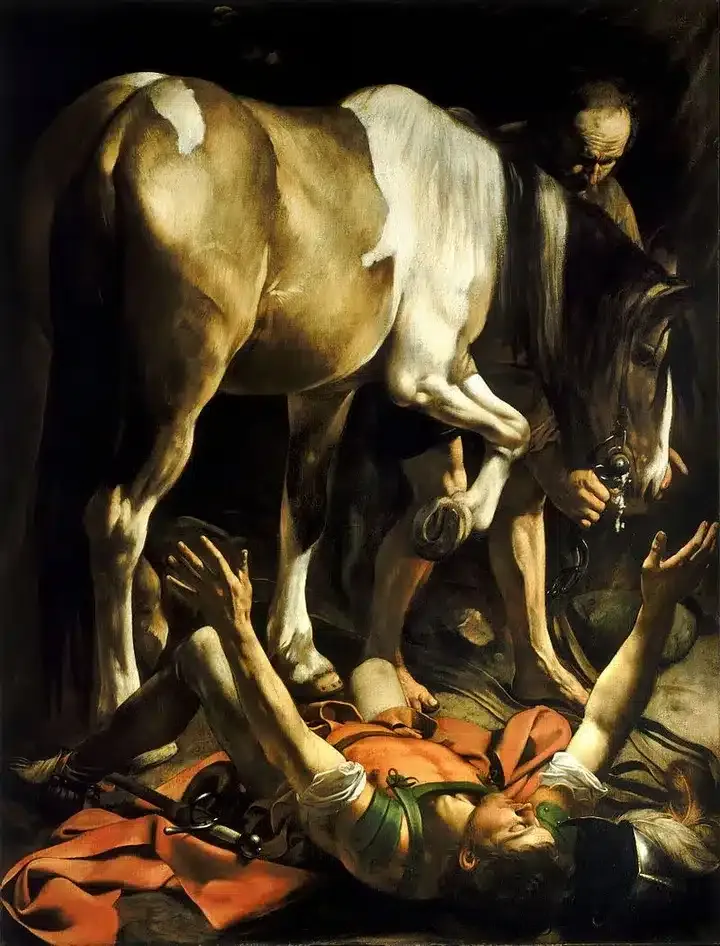 Thánh Phaolô được ơn hoán cải trên đường tới Damacus (Tác phẩm của Caravaggio 1600)