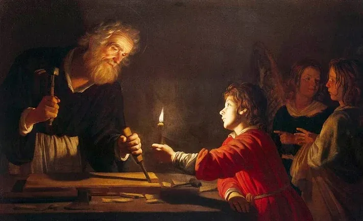 Thánh Giuse công nhân (Gerard van Honthorst 1592-1656)