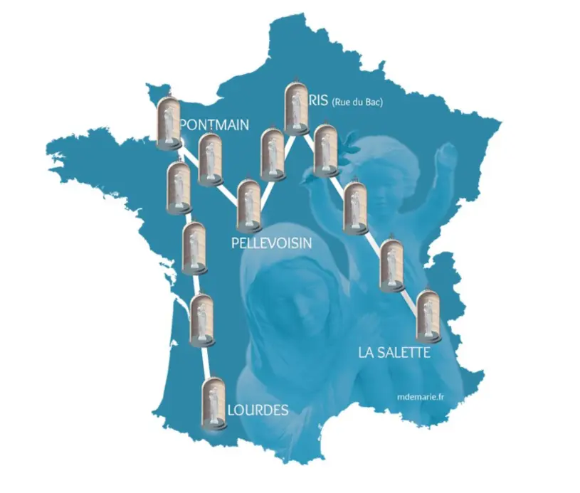 Hành hương Đức Mẹ trên toàn nước Pháp ngày 23/05/2024